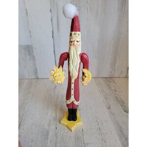 Unique wooden pencil skinny Santa Claus Moon Sun home‎ decor figure